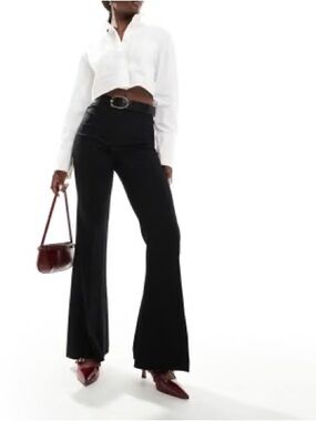& Other Stories Black Flared Dress Panta